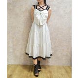 白 | ビッグリボンティアードワンピース | axes femme