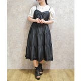 黒 | ビッグリボンティアードワンピース | axes femme