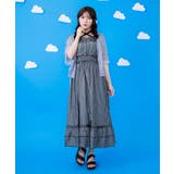 黒 | メローフリルストライプジャンパースカート | axes femme