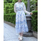 白 | 紫陽花柄ショルダーリボンワンピース | axes femme