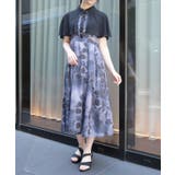 グレー | アートローズ柄ケープワンピース | axes femme