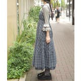 ブルー | チェック柄キャミワンピース | axes femme