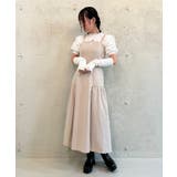 ベージュ | バーアクセサリーキャミワンピース | axes femme