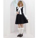 黒 | リボン付センタージップジャンパースカート | axes femme