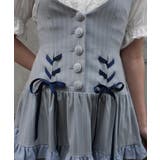 ダブルリボンストライプジャンパースカート | axes femme | 詳細画像4 