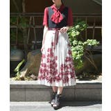 白 | 彼岸花柄プリーツジャンスカ | axes femme