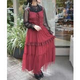 ワイン | コルセット風編上ジャンスカ | axes femme