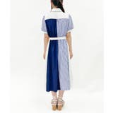 ストライプ切替シャツワンピース | axes femme | 詳細画像3