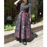 黒 | 彼岸花柄ワンピース | axes femme