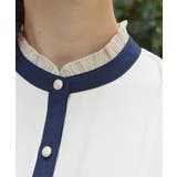 ストライプ切替シャツワンピース | axes femme | 詳細画像4