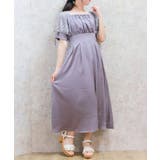 ラベンダー | レース袖スクエアネックワンピース | axes femme
