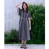 チェック切替パッチワークワンピース | axes femme | 詳細画像1