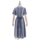 チェック切替パッチワークワンピース | axes femme | 詳細画像17