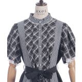 チェック切替パッチワークワンピース | axes femme | 詳細画像28