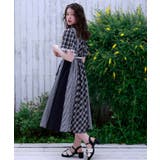 チェック切替パッチワークワンピース | axes femme | 詳細画像4