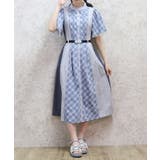 チェック切替パッチワークワンピース | axes femme | 詳細画像8