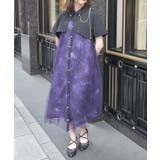 パープル | ステラプリントシャツワンピース | axes femme