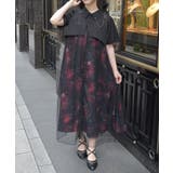 黒 | ステラプリントシャツワンピース | axes femme