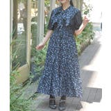 黒 | 小花柄ブラウス×ワンピースセット | axes femme