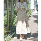 クリーム | 小花柄ブラウス×ワンピースセット | axes femme