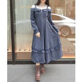 紺 | オフショル風ワンピース | axes femme