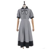 黒 | ストライプ切替シャツワンピース | axes femme