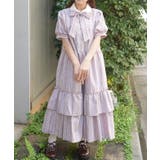 ストライプ柄ティアードワンピース | axes femme | 詳細画像5 