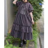 ストライプ柄ティアードワンピース | axes femme | 詳細画像6 
