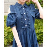リボンショルダーデニムワンピース | axes femme | 詳細画像4