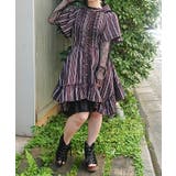 Dブラウン | ストライプ柄フードシャツワンピース | axes femme