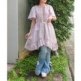 ピンク | ストライプ柄フードシャツワンピース | axes femme