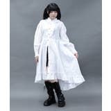 白 | ガーゼフリルシャツワンピース | axes femme