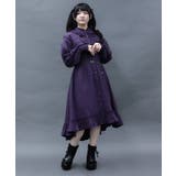 パープル | ガーゼフリルシャツワンピース | axes femme