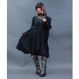 黒 | フレアスリーブイレヘムワンピース | axes femme