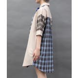 チェックバイカラーシャツワンピース | axes femme | 詳細画像2 