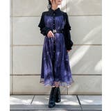 ステラートプリントシャツワンピース[品番：IGAW0004308]｜axes