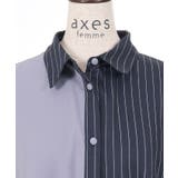 柄切替バイカラーシャツワンピ | axes femme | 詳細画像7