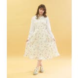 生成り | すみれ柄セーラー襟ワンピース | axes femme