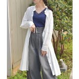 白 | UVカットレースアップロングシャツ | axes femme