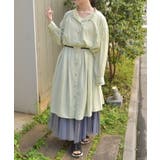 イエローグリーン | UVカットレースアップロングシャツ | axes femme