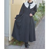 黒 | 付け襟付ハイウエストワンピース | axes femme