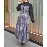 チェーン付アートローズ柄ワンピース | axes femme | 詳細画像1 