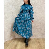 グリーン | 花柄ロングワンピース | axes femme