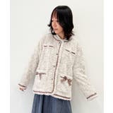 グレージュ | リボンデザインファージャケット | axes femme