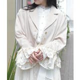ベージュ | レースフリル編上ジャケット | axes femme