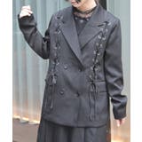 ハトメ×編上テーラージャケット | axes femme | 詳細画像6 