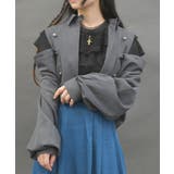 グレー | 連ボタンデザインブルゾン | axes femme