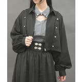 黒 | 連ボタンデザインブルゾン | axes femme