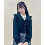 黒 | ビッグ襟ガーリーブルゾン | axes femme