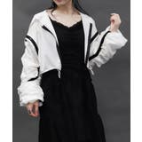 白 | ボリューム袖シアーブルゾン | axes femme